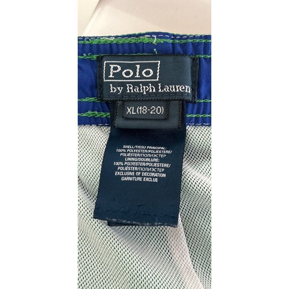 Polo Ralph Lauren Green Solid Traveler Polo Bear 5.5" Swim Trunks - Picture 9 of 9